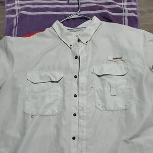 Magellan Outdoors Men's White Casual Button Down Shirt